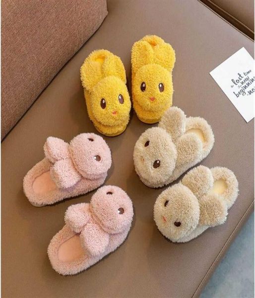

slipper autumn and winter children039s cotton slippers boys and girls plush cartoon warm parentchild nonslip children with co2115530, Black;grey