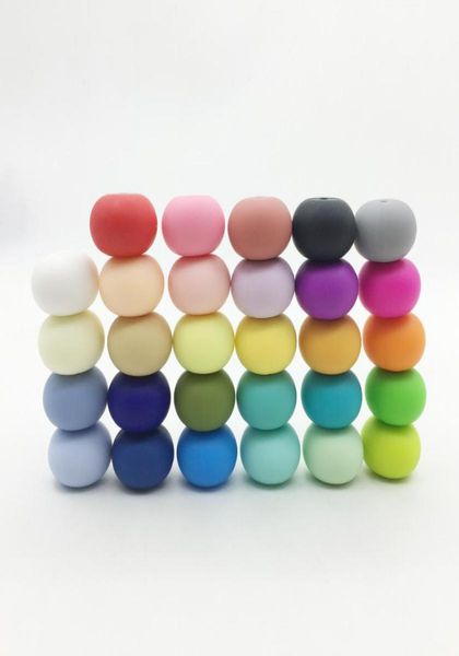 

mixed colors diy elastic silicone teething beads silicone nursing beads of europe039s most popular silicone beads satin cords1183549