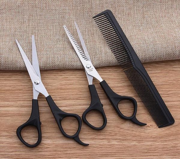 

3pcs hair scissors cutting shears salon professional barber thinning hairdressing set styling tool comb3916866