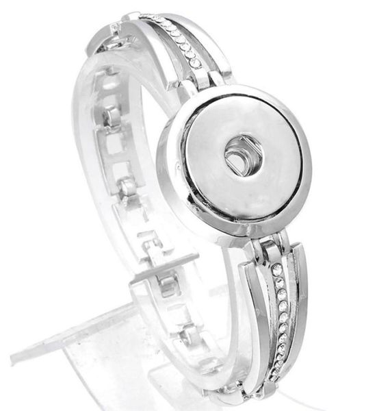 

xinnver snap bracelet diy charms silver bracelets bangles with crystal fit 18mm snap buttons for women jewelry ze36841407442917170, Golden;silver