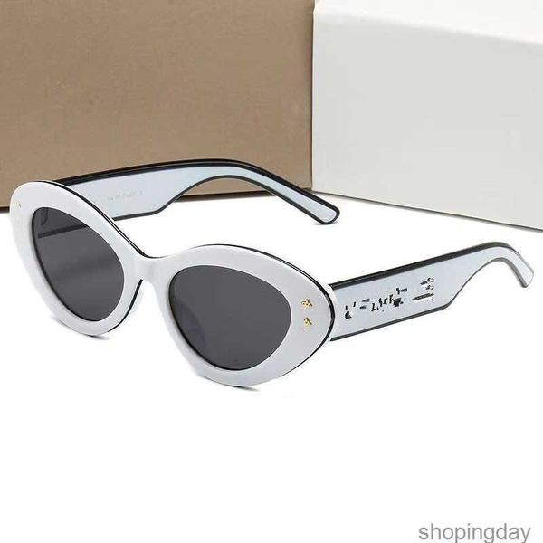 

2023 new luxury sunglasses for man woman designer beach sun glasses retro small frame luxury design uv400 with boxghbe, White;black