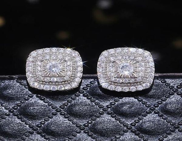 

women039s white gold ruby earrings gem stone white lab ruby earrings copper cubic zirconia bling earrings hip hop jewelry whosa8348209, Golden;silver