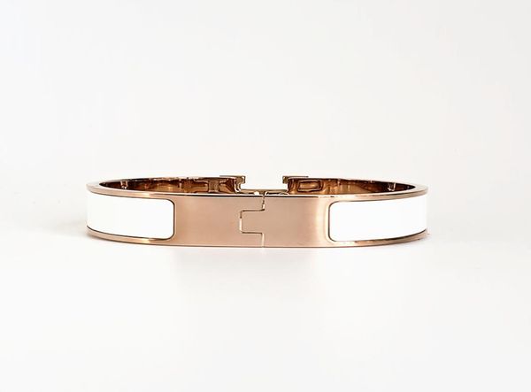 

designer design bangle stainless steel rose gold buckle bracelet fashion jewelry men039s and women039s bracelet7014419, Black