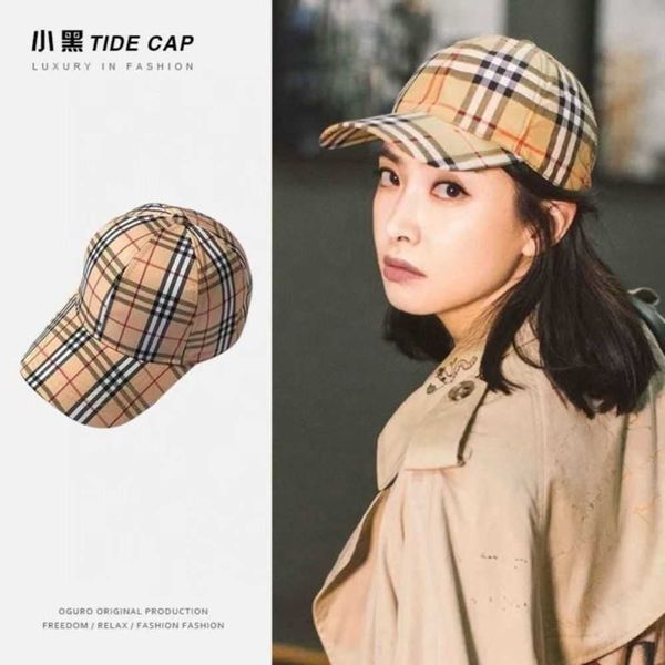 

ball caps burbreryss hats cap high version babao family female 2023 new couple classic war horse lattice design baseball boys, Blue;gray