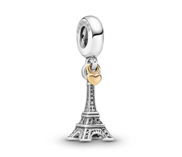 

2020 new authentic ale 925 sterling silver eiffel tower dangle charms beads pendant fit charmes bracelets necklace for diy jewel3291273, Black