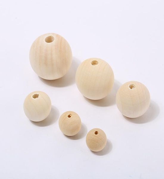 

natural ball round spacer wooden bead ecofriendly natural color wood beads lead wooden loose beads for diy jewelry making4732261, Black