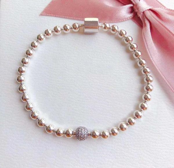 

s925 sterling silver bracelets for women beads chain with logo designer ladies gift fine jewelry bangle with original box9154719, Golden;silver