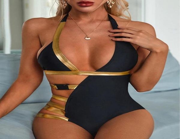 

onepiece swimsuit for lady ready to ship beach wear bathing suit solid color high waist swimsuits bronzing5496460