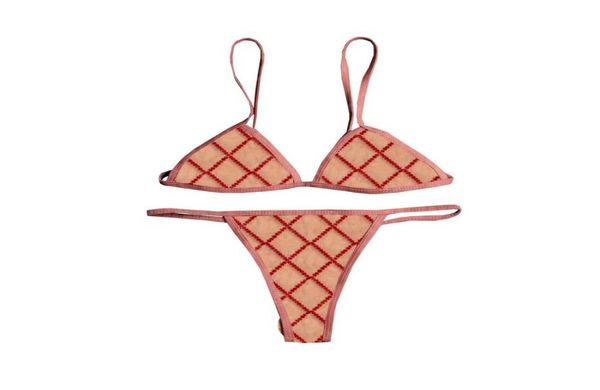 

letter jacquard bikini set backless swimwear women deep v swimsuit fashion thong swimsuits quick dry bathing suit6497144