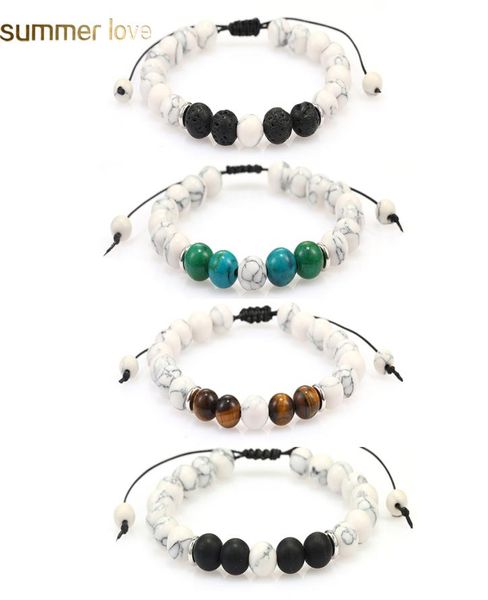 

new 8mm black lava stone beads bracelets natural tiger eye stone volcanic rock beaded hand strings diffuser elastic yoga chakra me7327616