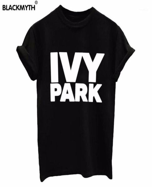 

whole women039s oneck ivy park letters print summer t shirt short sleeves white black slim tee shirt11547955