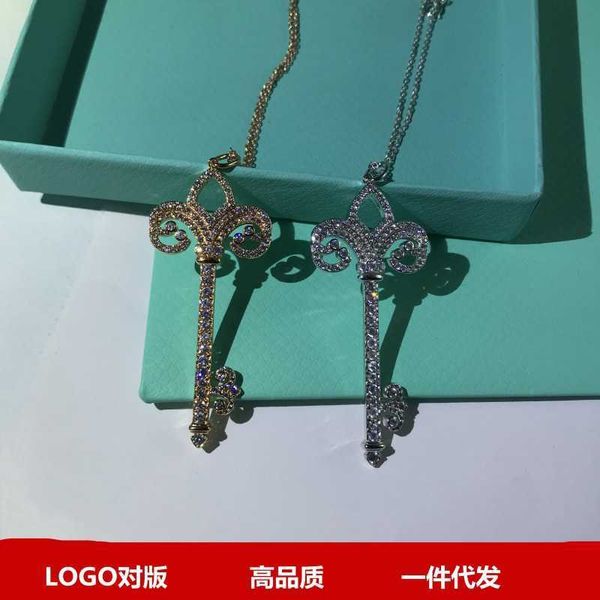 

original new s925 silver diamond iris sweater chain 18k rose gold collar women's qixi valentiffayne's day gift, Black