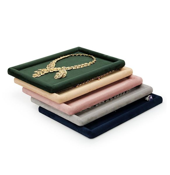 

jewelry display tray flat empty statement necklace earrings presentation trays for boutique counter showcase jewellery service sha8751906, Black