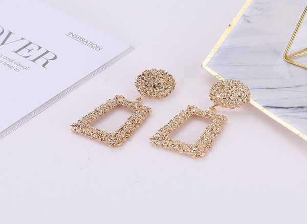 

big vintage earrings for women fashion jewelry trend gold color geometric statement earring7222218, Golden;silver