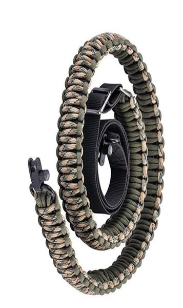 

tactical sling rifle strap qd gun sling shoulder outdoor multifunctional adjustable 7core 550 rope gun strap nylon buckle belt hu1493880