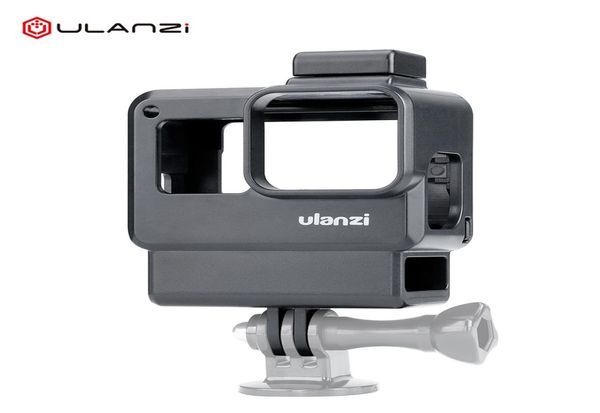

ulanzi v2 vlog action camera case for gopro hero 7 6 5 black with cold shoe mount for external microphonepro 35mm mic adapter t24672220
