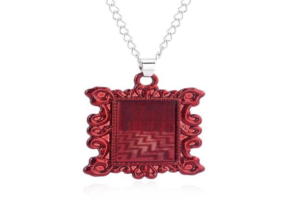 

american tv twin peaks red frame pendant necklace woman man jewelry accessories souvenir gift necklaces9630455, Silver