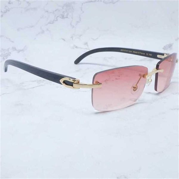 

40% off luxury square genuine buffalo horn mens brand designer sunglass vintage rimless carter buffs women glasseskajia new, White;black