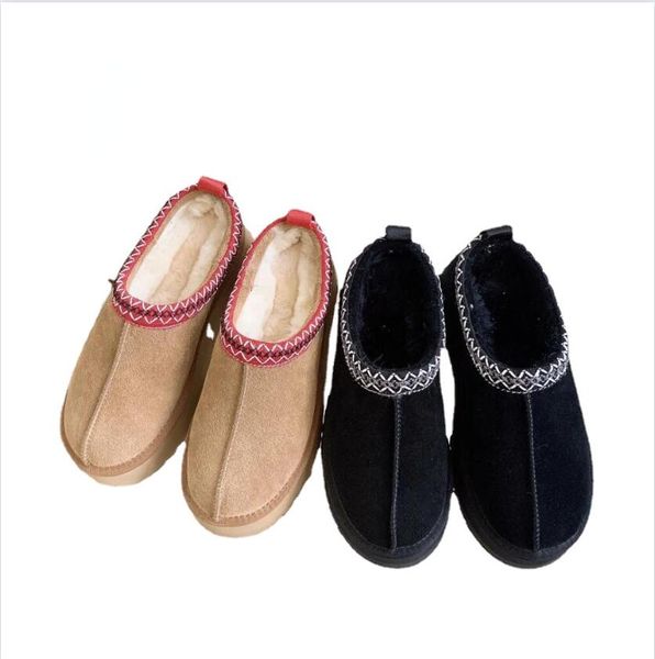 

Designer Women Snow Boots Warm Platform Australian Boot Indoor Australia Tazz Slipper House Shoe Winter Lazy Fur Booties, Red