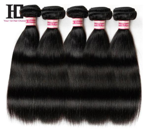 

brazilian virgin hair straight 5 bundles brazilian straight human hair mink brazilian hair weave hc hair products7537438, Black