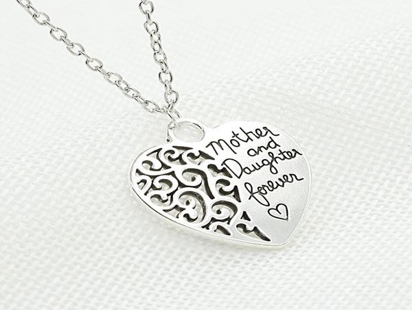 

mother039s day gift necklaces mother and daughter eternal love pendant necklace sweater chain necklace for women birthday jewel2452328, Silver