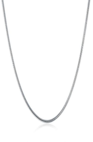 

highquality 316l stainless steel snake chain necklace 2mm 1624 inches fashion jewelry factory outlet wjl15173547588, Silver