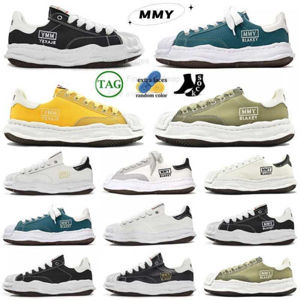 

maison mihara yasuhiro designer hiking canvas shoes toe cap mmy fashion leather black white sneakers luxury flat loafers outdoor jogging wal