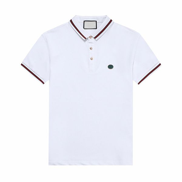 

#8 men's stylist polo shirt luxury men's clothing short sleeve fashion casual men's summer t-shirt size m-3xl 0010, White;black