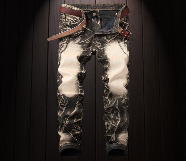 

vintage jeans men new design hip hop pants streetwear light wash jeans mens long pants1767418, Blue
