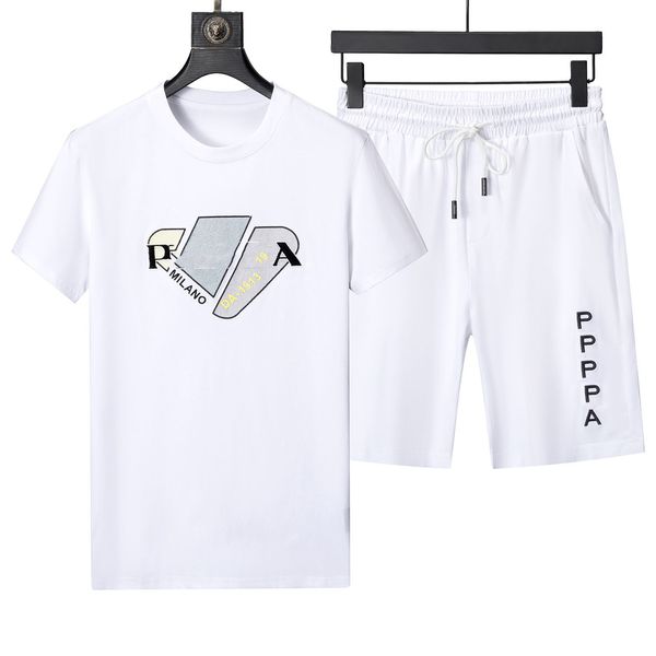 

summer mens tracksuit sets jogger sweatshirts sports sporting suit men women short pants t-shirt pullover trousers tracksuits bottoms man jo, Gray