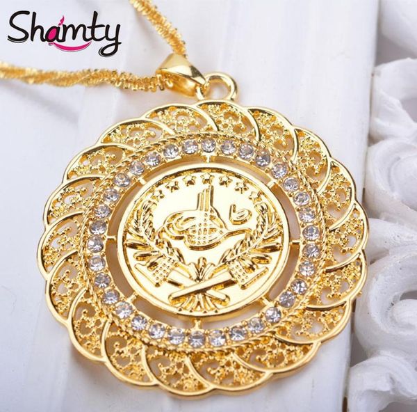 

shamty pendant necklace arab coin for women pure gold color turkey coin jewelry whole small chain turk coins hypoallergenic2579192, Silver
