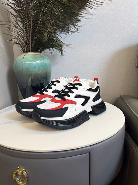 

luxury brand designer womens mens casual shoe sneaker lighted leather trainer nylon printed platform sneakers 0714, Black