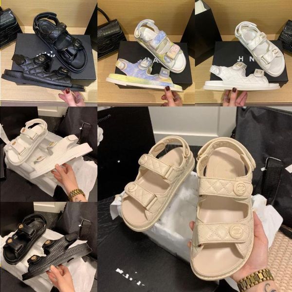 

dress designer sandals slippe shoes women leather summer beach lmsae, Black;gray
