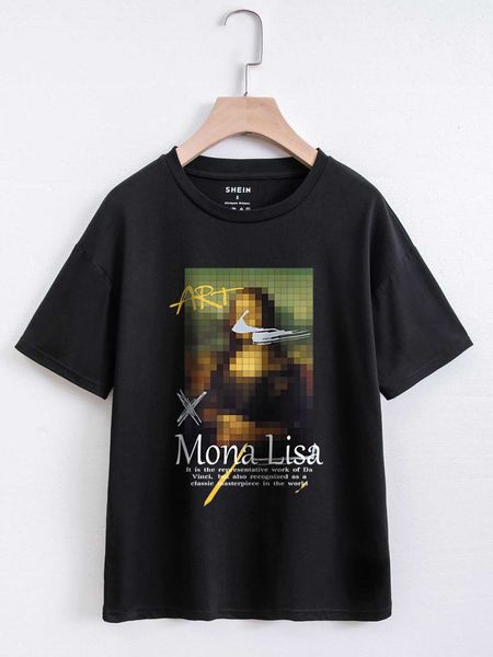 

women's fashion t-shirt figure and slogan graphic, White