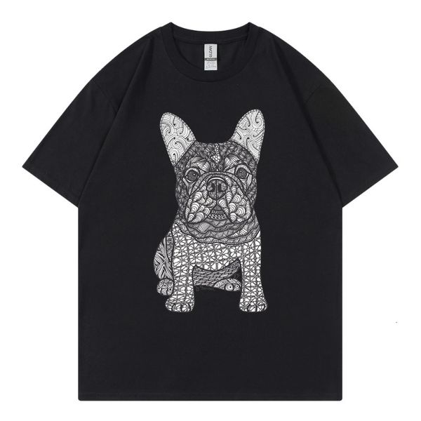 

mens tshirts tshirt man dog print korean style trend hip hop oversize streetwear shirt cotton tees 230717, White;black