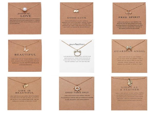 

classic fashion friendship bar pendant necklaces lucky elephant star pearl circle necklace for women gift card3335308, Silver