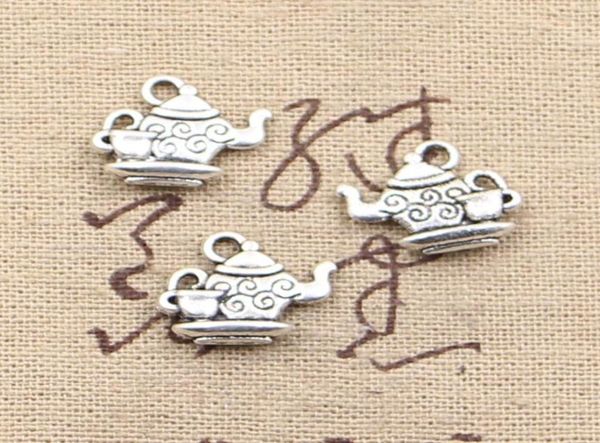 

120pcs charms teapot 1315mm antique making pendant fitvintage tibetan silverdiy bracelet necklace6682579, Bronze;silver