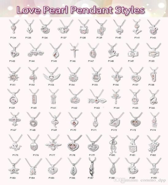 

dhl 251 styles pearl cage pendant opening cages locket charm and 925 sterling silver smooth chains fashion diy jewel1836619