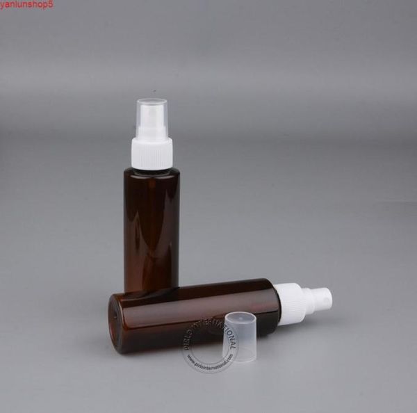 

whole 30pcs x 100ml amber plastic spray bottle 100cc empty pet atomizer cosmetic packaging good quantity6409637