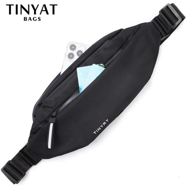 

waist bags tinyat 2023 multifunction bag for men antitheft belt male waterproof outside chest pack shoulder design 230717