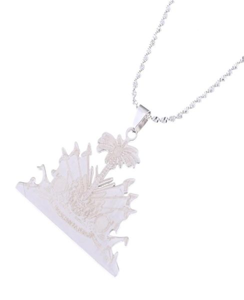 

stainless steel haiti pendant and necklace ayiti items haiti jewelry9186607, Silver