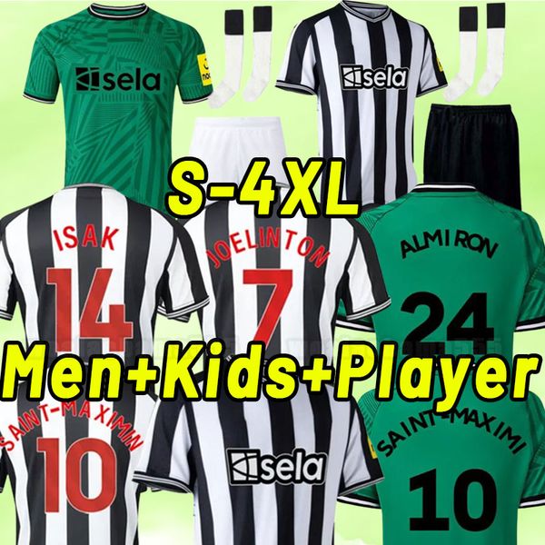 

23 24 soccer jerseys new castle bruno.g botman wilson joelinton nufc 2023 2024 maximin shelvey almiron targett men fans player version third, Black;yellow
