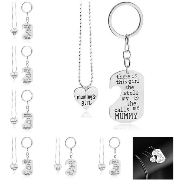 

mothers day alloy letters mommy daddy love necklace djn431 mix order pendant necklaces jewelry1873873, Silver