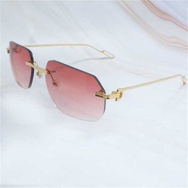

sunglasses 2023 designer metal mens carter designer glasses women driving shades summer cool decoration protect rimless sunglasskajia new, White;black