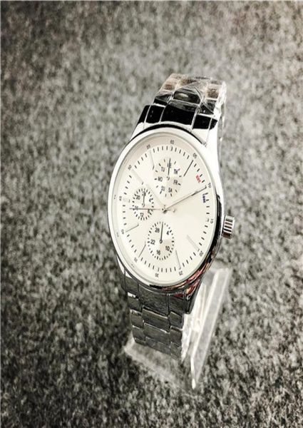

new mens wear white classic fashion orologio di lusso stainless steel alloy gold men039s watch8953326, Slivery;black