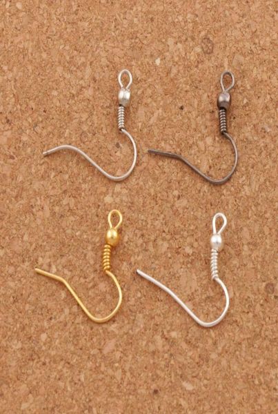 

4colors copper fish clasps hooks 15mm 200pcslot polish ear earring finding french fishwire l31076674257