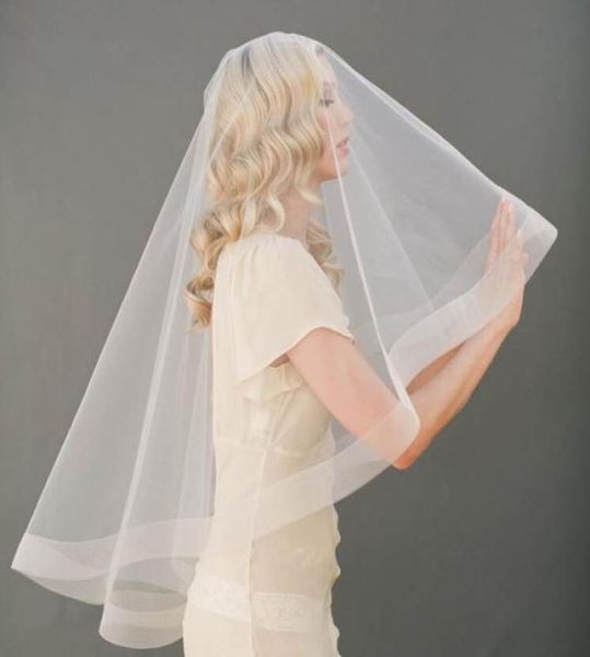 

2017 s bride veil 15 m white single tulle edge bridals accessories 3598219, Black