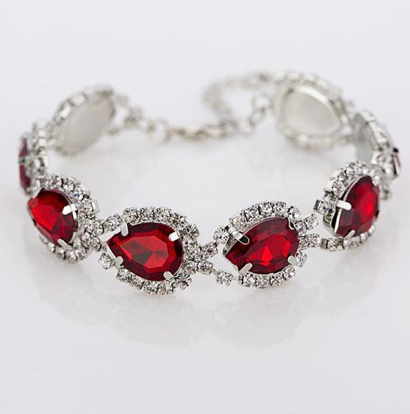 

trendy love bracelets bangles silver plated chain crystal charm bracelets for friend jewelr8648210, Black