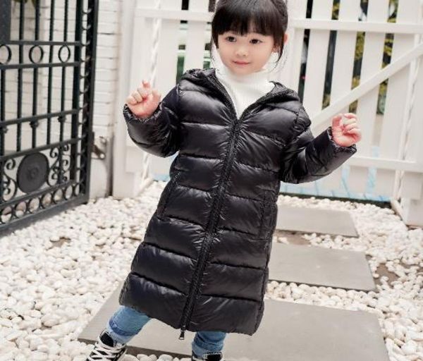 

children039s lightweight down jacket thicken boys and girls long knee jacket baby coat clothes1140620, Blue;gray