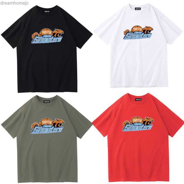 

mens t-shirts trapstar t shirt shirts print letter luxury black and white grey rainbow color summer sports fashion short sleeve, White;black